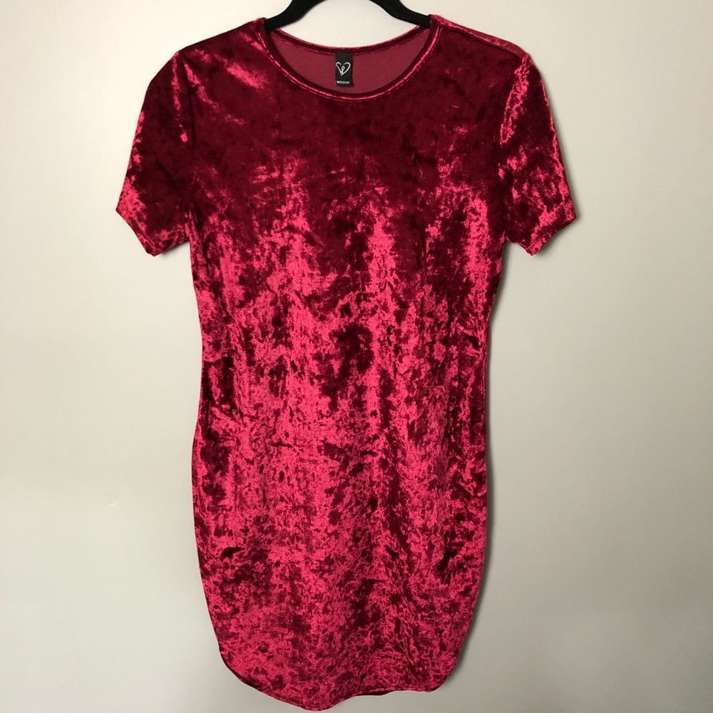 Velvet Red bodycon Dress